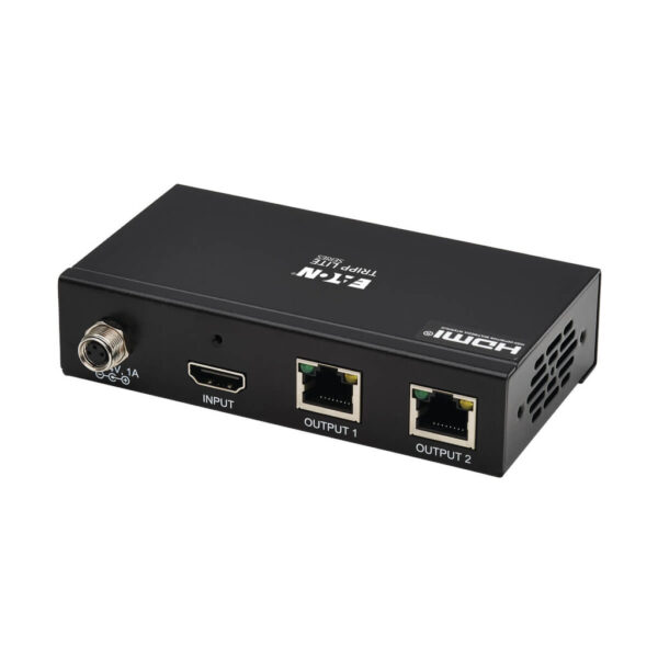 Tripp Lite series 2-Port HDMI over Cat6 Splitter - 4K 60 Hz, HDR, 4:4:4, PoC, HDCP 2.2, 230 ft. (70.1 m), TAA