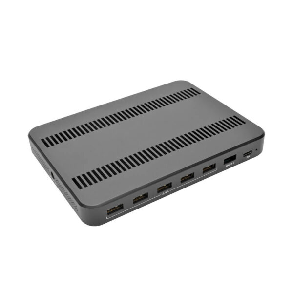 Tripp Lite series 7-Port USB Charging Station with Quick Charge 3.0, USB-C Port, Device Storage, 5V 4A (60W) USB Charge Output