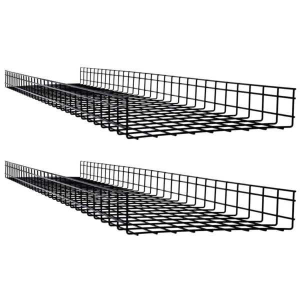 Tripp Lite series Wire Mesh Cable Tray - 450 x 100 x 1500 mm (18 in. x 4 in. x 5 ft.), 2-Pack