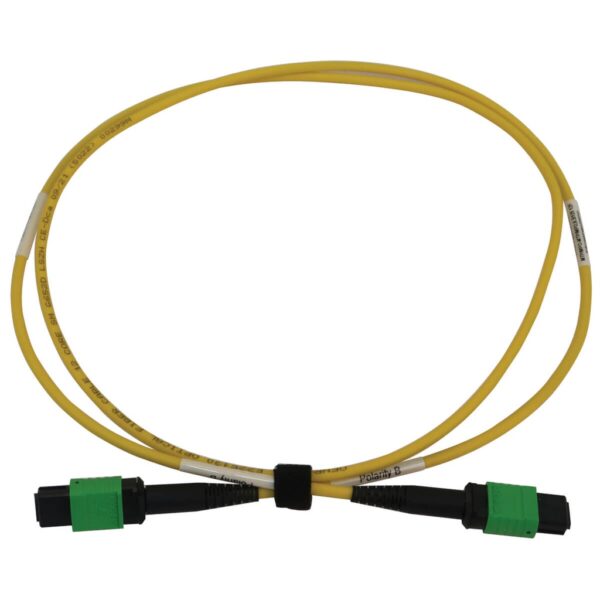 5dc335406369e5c68f7b33ca3a02f1c6 Tripp Lite series 40/100G Singlemode 9/125 OS2 Fiber Optic Cable (12F MTP/MPO-APC F/F), LSZH, Yellow, 1 m (3.3 ft.)
