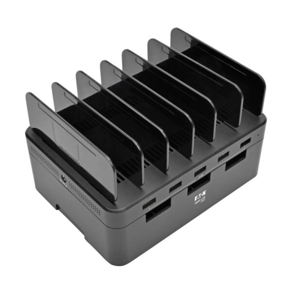 Tripp Lite series 5-Port USB Charging Station with Built-In Device Storage, 12V 4A (48W) USB Charger Output