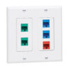 Tripp Lite series Double-Gang Faceplate, Decora Style - Vertical, White, TAA