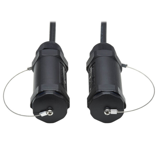 Tripp Lite High-Speed Armored HDMI Fiber Active Optical Cable with Hooded Connectors and Reel - 4K @ 60 Hz, HDR, IP68, Black, 100 m - P568FA-100M-WR