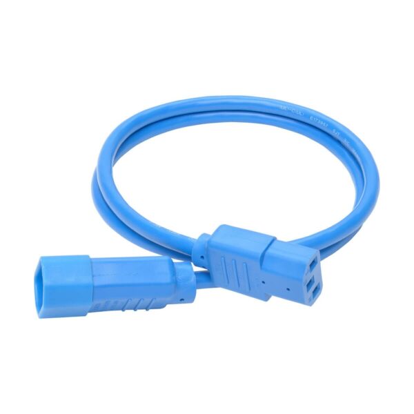 Tripp Lite series PDU Power Cord, C13 to C14 - 10A, 250V, 18 AWG, 3 ft. (0.91 m), Blue