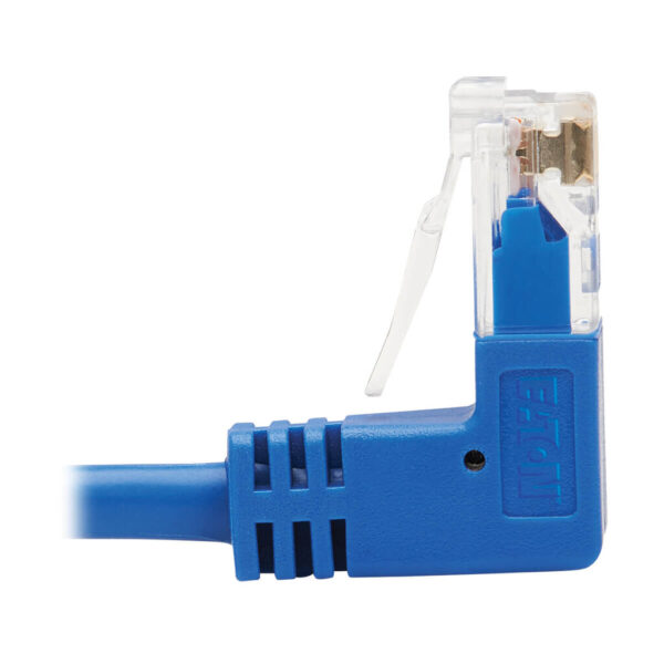 5f3320c61d3f877f783c785114b561fd-4 Tripp Lite series Up/Down-Angle Cat6 Gigabit Molded Slim UTP Ethernet Cable (RJ45 Up-Angle M to RJ45 Down-Angle M), Blue, 2 ft. (0.61 m)