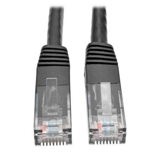 Tripp Lite series Cat6 Gigabit Molded (UTP) Ethernet Cable (RJ45 M/M), PoE, Black, 3 ft. (0.91 m)