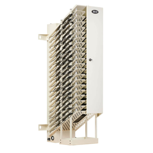 16-Device AC Charging Towers for Chromebooks - Open Frame, White, 2 Pack (32 Devices Total)