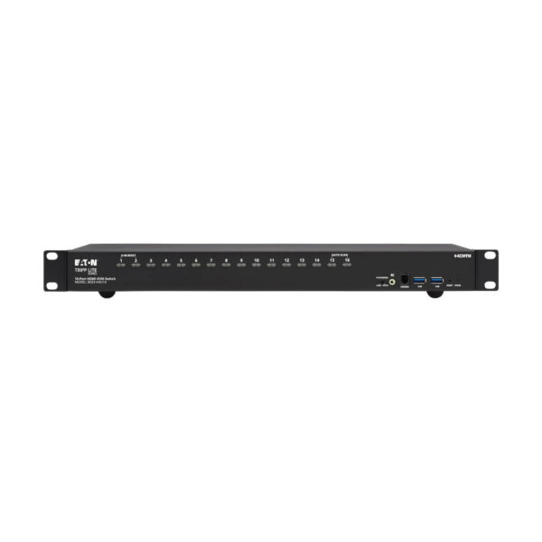 5f6e0628f2317b155cf33947b838b656 Tripp Lite series 16-Port 4K HDMI/USB KVM Switch - 4K 60 Hz Video/Audio, USB Peripheral Sharing, 1U Rack-Mount, TAA