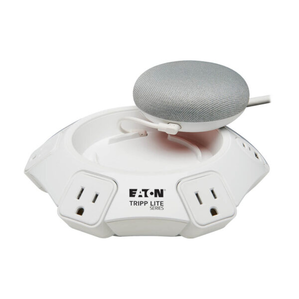 Tripp Lite series Conference Power Surge Protector - 4 NEMA 5-15R Outlets, USB-C & 3 USB-A Ports, Micro-USB, 8 ft. Cord