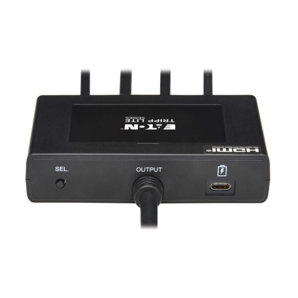 5fa3c3d1f04884219fd01a2222b5c78d Tripp Lite series 4-Port Presentation Adapter, 4K 60 Hz (4:4:4) HDMI, DP, USB-C and 1080p VGA to HDMI, Built-In Cables, TAA