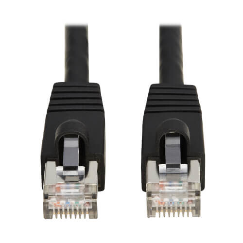 Tripp Lite series Cat8 40G Snagless SSTP Ethernet Cable (RJ45 M/M), PoE, Black, 1 ft. (0.3 m)