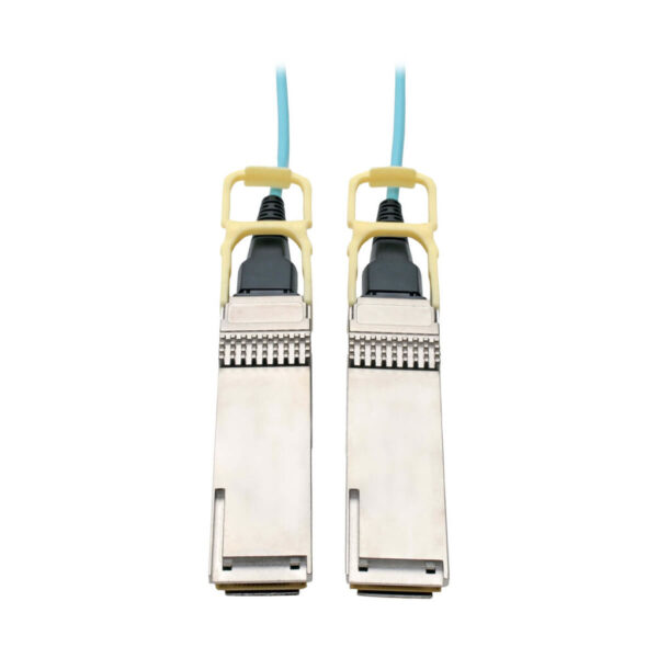 Tripp Lite series QSFP28 to QSFP28 Active Optical Cable - 100GbE, AOC, M/M, Aqua, 1M (3.28 ft.)