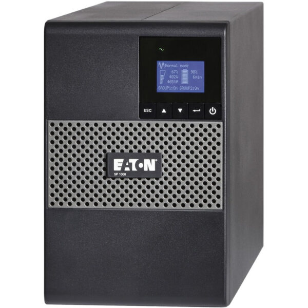 Eaton 5P 1000VA 770W 120V Line-Interactive UPS, 5-15P, 8x 5-15R Outlets, True Sine Wave, Cybersecure Network Card Option, Tower