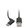 Tripp Lite series USB-A to USB-C Cable, Right-Angle USB-C, USB 2.0, (M/M), 3 ft. (0.91 m)