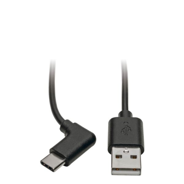 Tripp Lite series USB-A to USB-C Cable, Right-Angle USB-C, USB 2.0, (M/M), 3 ft. (0.91 m)