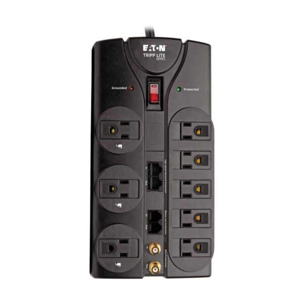 6020631521faea30557aa90893e5f04b Tripp Lite series Protect It! 8-Outlet Surge Protector, 10 ft. Cord, 3240 Joules, Modem/Coax/Ethernet Protection, RJ45