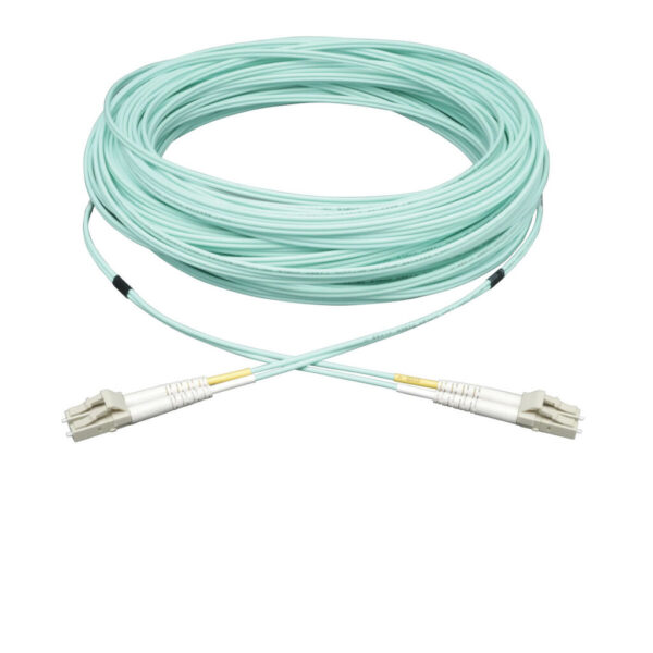 Tripp Lite series 10Gb Duplex Multimode 50/125 OM3 LSZH Fiber Patch Cable, (LC/LC) - Aqua, 8M (26 ft.)