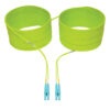 60ea875f5a200c0a1df7375c283e4ccd-1 Tripp Lite series 100G Duplex Multimode 50/125 OM5 LSZH Fiber Optic Cable (LC/LC), Lime Green, 15 m