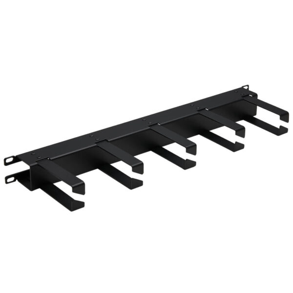 Tripp Lite series Horizontal Cable Manager - Metal Rings, Black, 1U