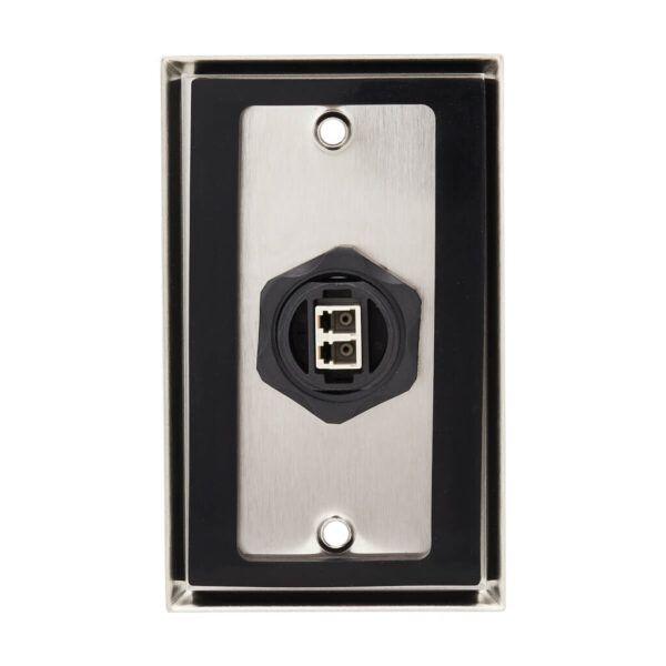 Tripp Lite series Rigid Industrial IP68 Duplex Multimode Fiber Coupler (LC/LC) with Dust Cap, 10G Ethernet, TAA