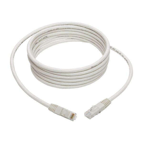 Tripp Lite series Cat6 Gigabit Molded (UTP) Ethernet Cable (RJ45 M/M), PoE, White, 10 ft. (3.05 m)