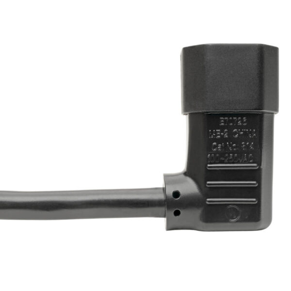 613ebfeecf4621e3371b42108d95b0e4 Tripp Lite series Heavy-Duty PDU Power Cord, C13 to Left-Angle C14 - 15A, 250V, 14 AWG, 6 ft. (1.83 m), Black