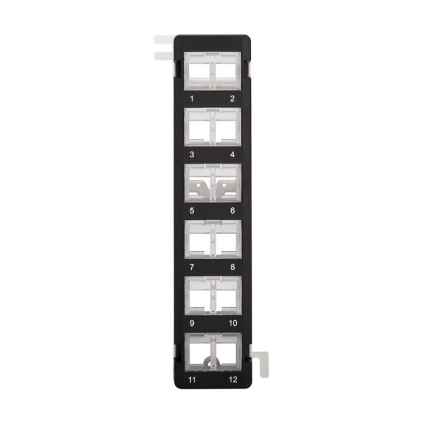 Tripp Lite series 12-Port Wall-Mount Patch Panel for UTP Keystone Jacks, Rotatable Modules, TAA