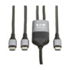Tripp Lite series 2-in-1 USB-C Charging Cable (M/2xM) - 100W PD Charging, 6 ft. (1.8 m)