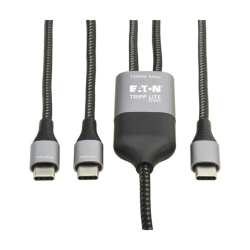 Tripp Lite series 2-in-1 USB-C Charging Cable (M/2xM) - 100W PD Charging, 6 ft. (1.8 m)