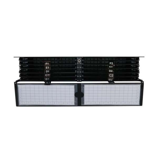 6164b723e931cccae4222b45d9dcf61d Tripp Lite series High-Density Panel Fiber Splice Enclosure - 12 Splicing Cassettes, 288 LC/UPC SM 0.9 mm, 1.5 m Pigtail, 2U Rack