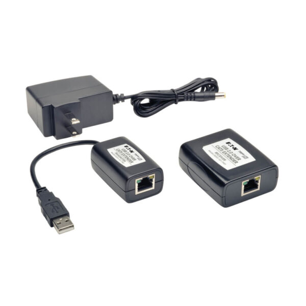 Tripp Lite series 1-Port Plug-and-Play USB 2.0 over Cat5/Cat6 Extender Kit, Transmitter & Receiver, USB up to 164.04 ft. (50M), TAA