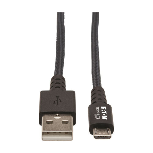 Tripp Lite series Heavy-Duty USB 2.0 USB-A to Micro-B Cable - M/M, UHMWPE and Aramid Fibers, Gray, 3 ft. (0.91 m)