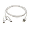 61be1ddb1d1aeed4bf99f2db9b044754 Tripp Lite Safe-IT USB-A to Lightning, Micro-B and USB-C Antibacterial Sync/Charge Cable (M/3xM), MFi Certified, White, 4 ft. - M101AB-004-LMCW