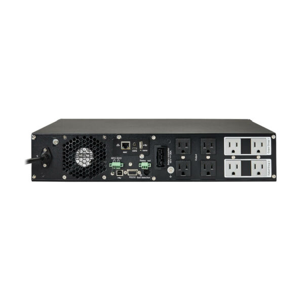 62039faabb32fb25f1eac99a13f85d55 Tripp Lite series SmartOnline 1500VA 1350W 120V Double-Conversion UPS - 8 Outlets, Extended Run, Network Card Included, LCD, USB, DB9, 2U Rack/Tower