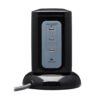 Tripp Lite series 6-Outlet Surge Protector Tower, 3x USB-A, 1x USB-C, 8 ft. Cord, 5-15P Plug, 1800 Joules, Black