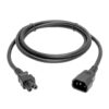 Tripp Lite series Laptop Power Adapter Cord, C14 to C5 Adapter - 7A/125V or 2.5A/250V, 18 AWG, 6 in., Black