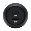 Tripp Lite series Dual-Port USB-C Car Charger with 45W PD Charging - USB-C (27W), USB-C (18W), Black
