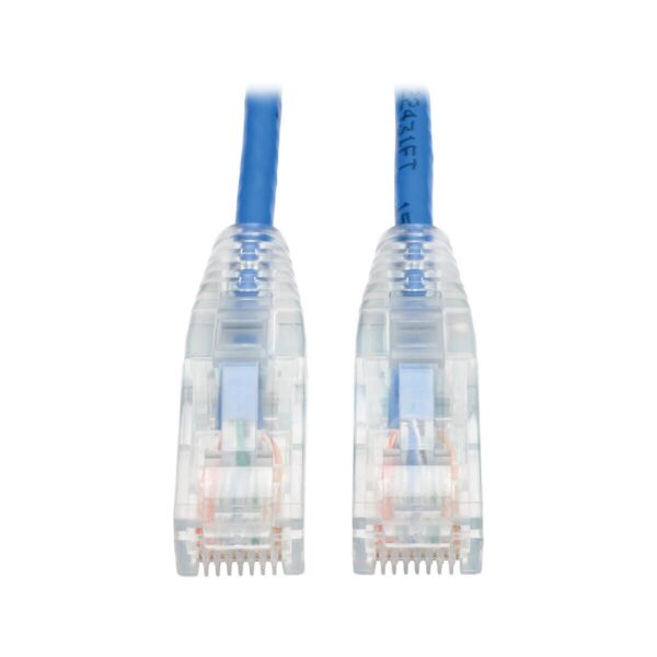 Tripp Lite series Cat6 Gigabit Snagless Slim UTP Ethernet Cable (RJ45 M/M), PoE, Blue, 3 ft. (0.91 m)