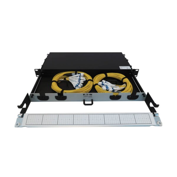 62501d183c32d65f7fa47aad0aa42928 Tripp Lite series Preloaded Fiber Panel, 1U - 2x (24F MTP/MPO-APC to 12x LC Duplex F/M) 24F Trunk Cables, OS2 Singlemode, 10 m (32.8 ft.)