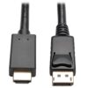 Tripp Lite series DisplayPort 1.2 to HDMI Active Adapter Cable (DP with Latches to HDMI M/M), 4K, 3 ft. (0.9 m)