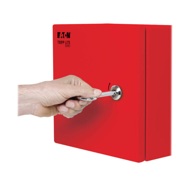 62ae7ce4f6b004a7bb144a12acecf649 Tripp Lite series SmartRack Outdoor Industrial Enclosure with Lock - NEMA 4, Surface Mount, Metal Construction, 10 x 10 x 6 in., Red