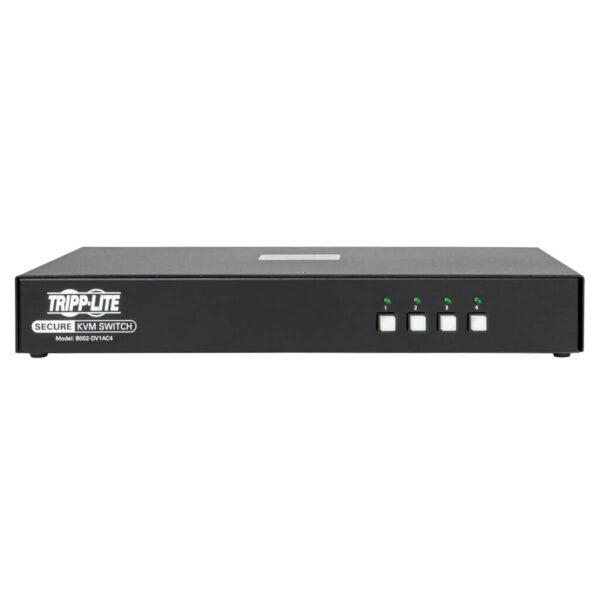 Secure KVM Switch, 4-Port, DVI to DVI, NIAP PP3.0 Certified, Audio, CAC Support, Single Monitor, TAA