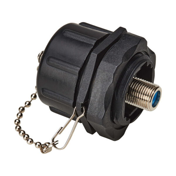 Tripp Lite series Rigid Industrial F-Type Adapter (M/F) - IP68, Black