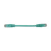 Tripp Lite series Cat6a 10G Snagless Molded UTP Ethernet Cable (RJ45 M/M), PoE, Aqua, 6 in. (15 cm)