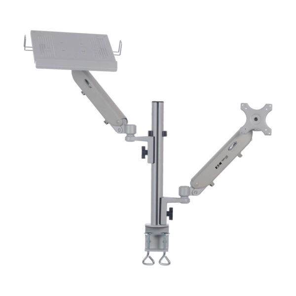 Tripp Lite series Full-Motion Desktop Clamp for Laptop and 17” to 32” Monitor, Aluminum, TAA