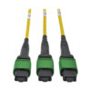 Tripp Lite series 40/100Gb Fiber Breakout Patch Panel, 40Gb to 4 x 10Gb, 100Gb to 4 x 25Gb, 15 MTP QSFP to 60 LC Duplex 9/125 Singlemode Ports, 1U