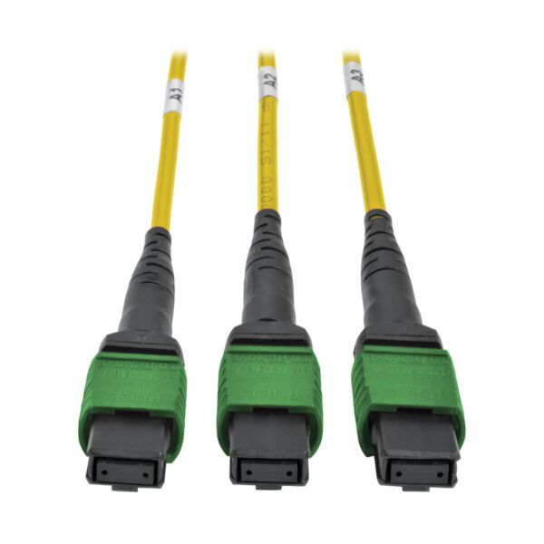 Tripp Lite series 40/100Gb Fiber Breakout Patch Panel, 40Gb to 4 x 10Gb, 100Gb to 4 x 25Gb, 15 MTP QSFP to 60 LC Duplex 9/125 Singlemode Ports, 1U