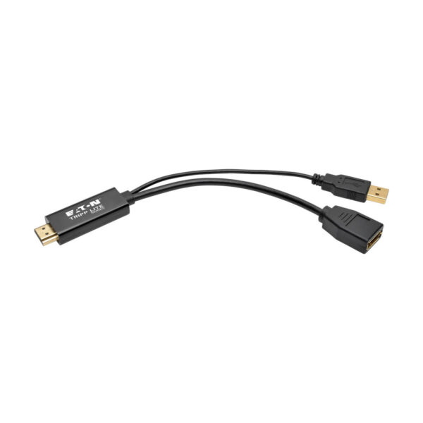 Tripp Lite series 4K HDMI to DisplayPort Active Converter (M/F) with USB Power, 6 in. (15.2 cm)
