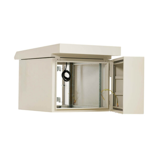 6334ead372210cc42beb0c66861c2ce5 Tripp Lite series SmartRack Industrial Enclosure - NEMA 3R, Wall Mount, Metal, Locking, Hinged Back, Fan With Thermal Switch, 32 in. Depth, 9U, Gray