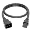 Tripp Lite series C20 to C13 Power Cord for Computer - Heavy-Duty, 15A, 100-250V, 14 AWG, 3 ft. (0.91 m), Black